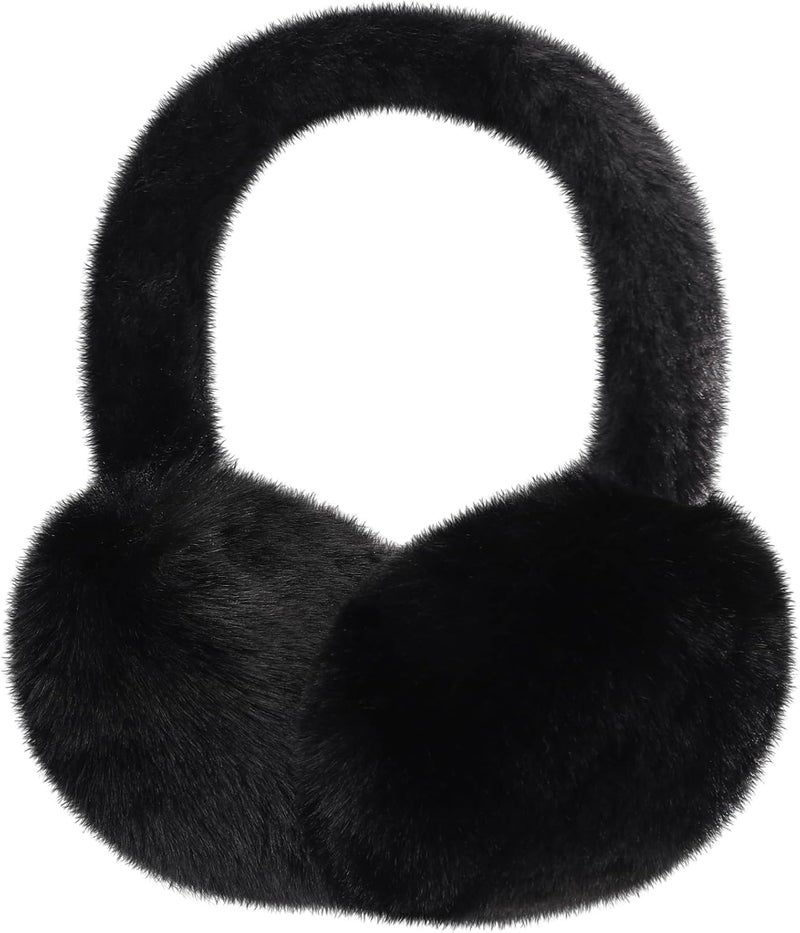 Clothclose Ear Muffs for Kids - Furry Ear Muffs for Winter Women Girls Boys, Foldable Cozy Winter Earmuffs Warmers - Image 1